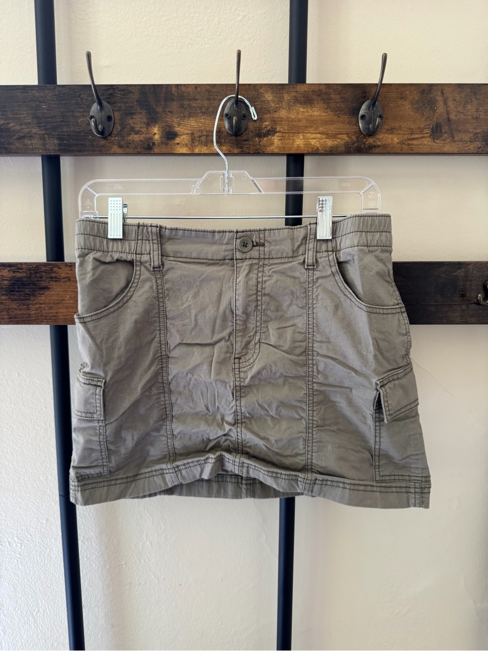 Hollister Olive Green Utility Mini Skirt